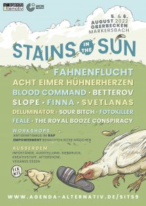Poster für das Stains in the Sun Festival im Erzgebirge